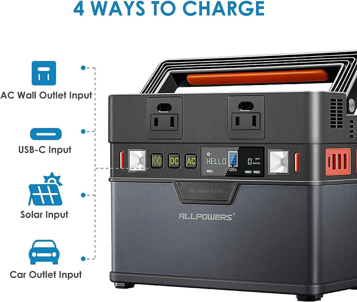 288Wh Portable Power Station with 300 Watt AC Outlets Q735