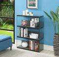 4 Tier Wide Weathered Gray Bookcase Y6366