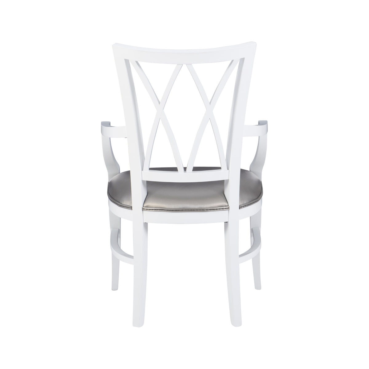 White Wood Dining Arm Chair B76495