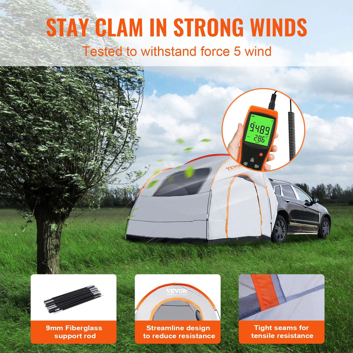 SUV Camping Tent Attachment with Rain Layer I142582