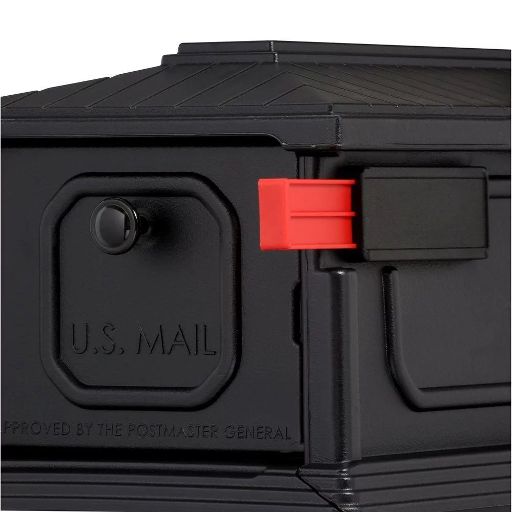 Black Plastic Mailbox & Post Combo Y92218