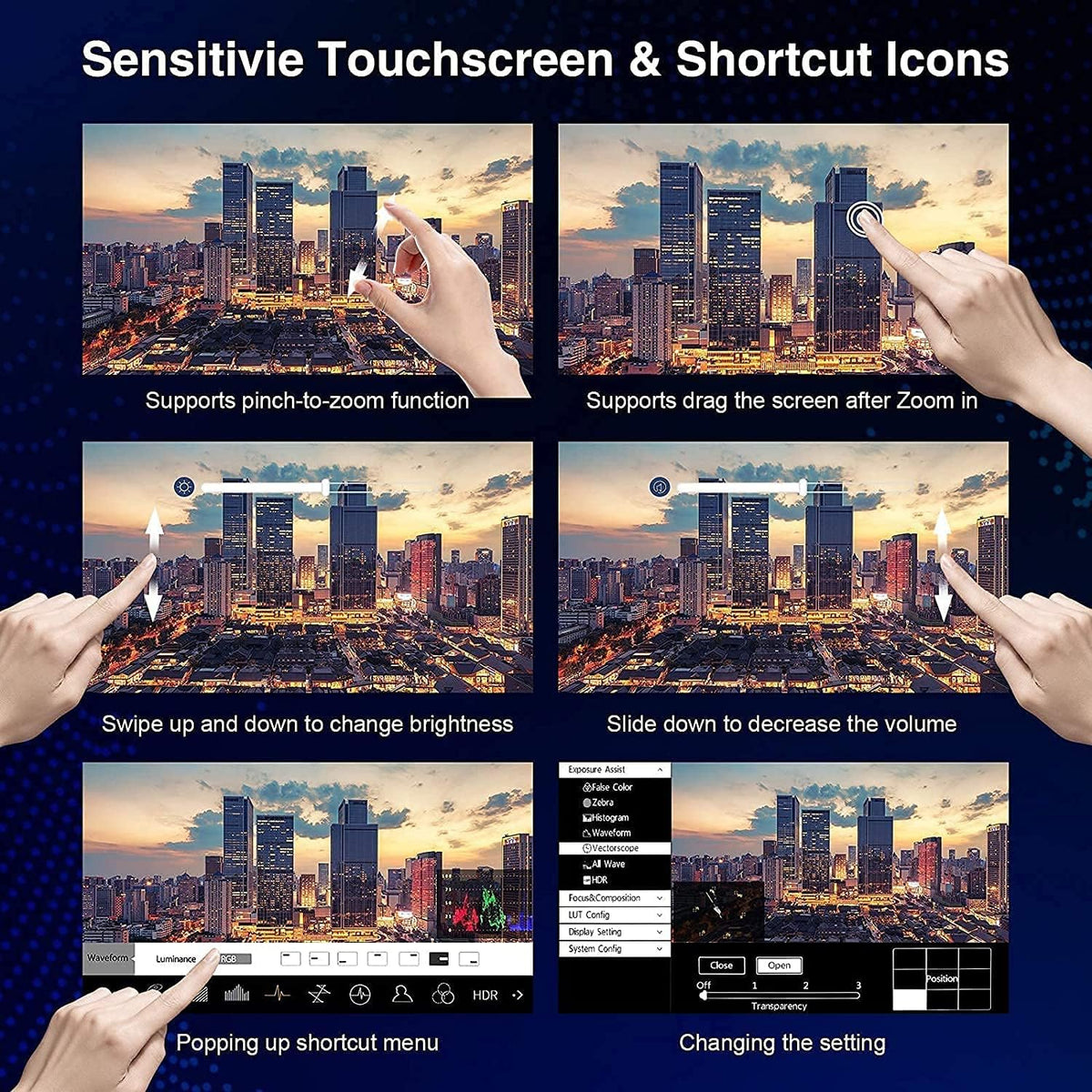 5.5 inch Touch Screen Camera Field Monitor I7414