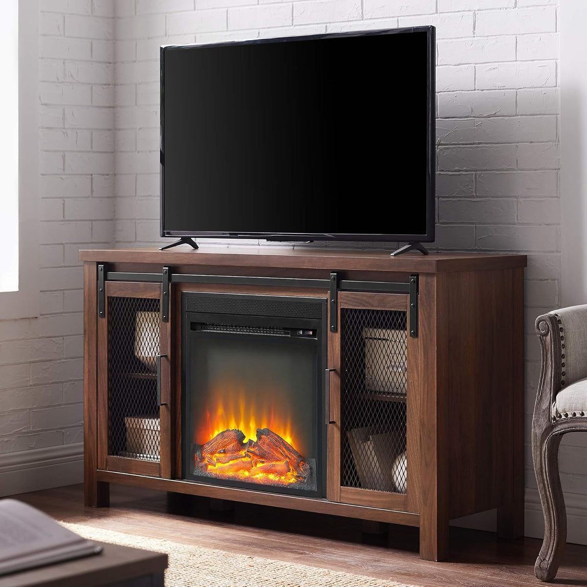 70 Inch Wood TV Stand Storage Cabinet C5362