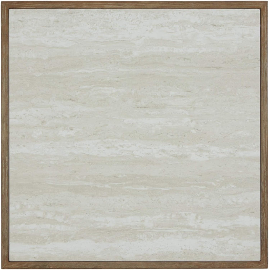 Contemporary End Table with Faux Carrara Marble Top P2046