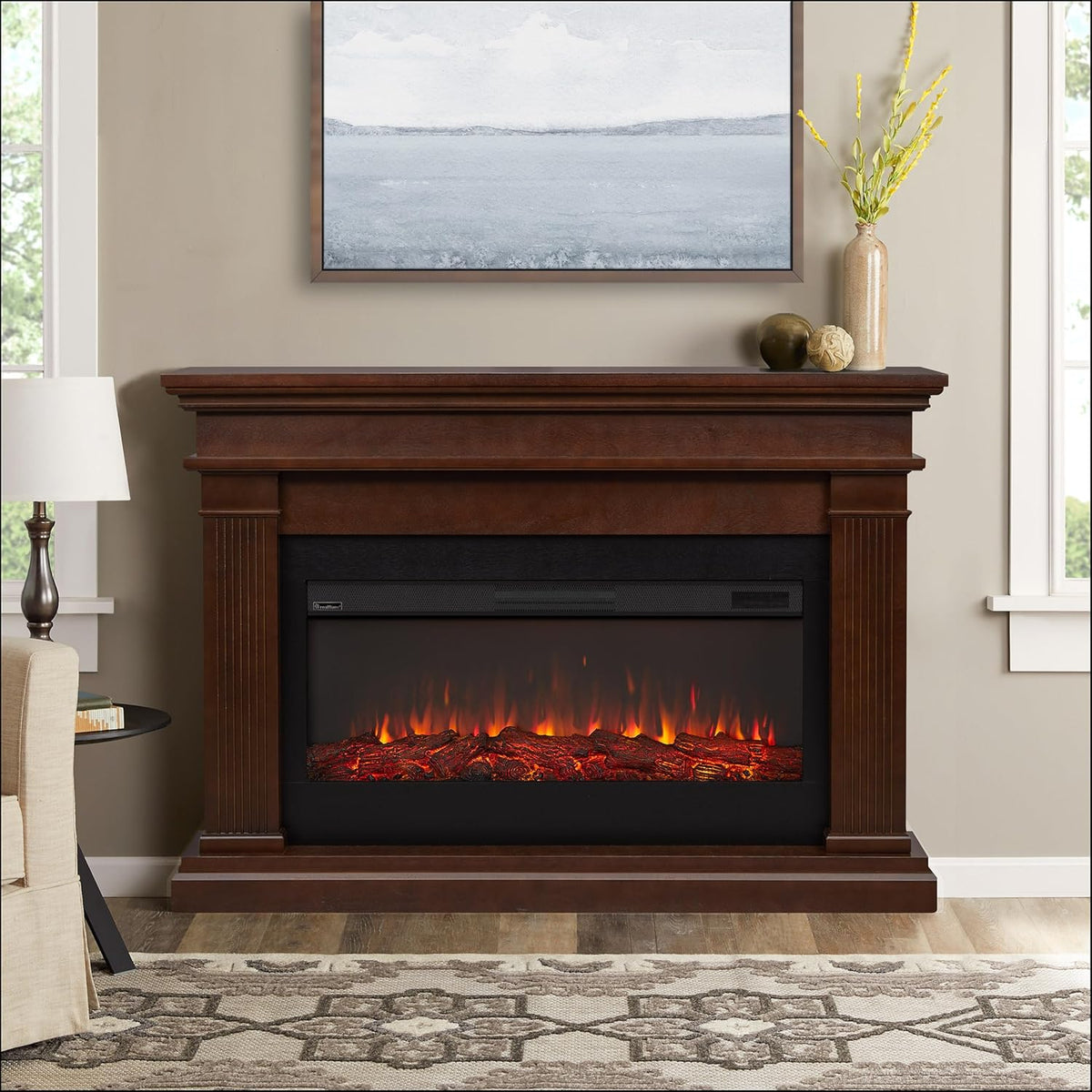 59" Electric Fireplace with Mantel M72165