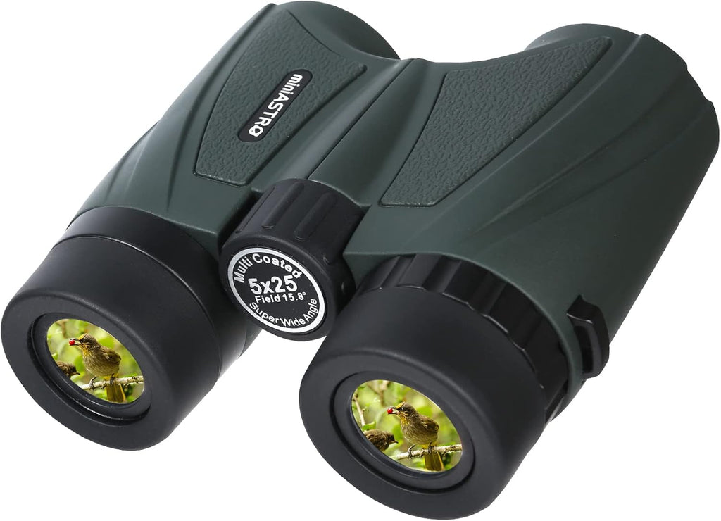 5x25 15.8° Ultra Wide View Angle Binoculars, 829ft/1000yds, Compact, Pack of 2 V650