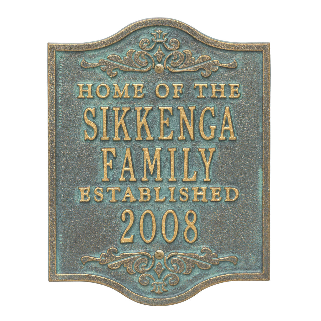 Bronze Verdi Anniversary Wedding Plaque E93934