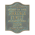 Bronze Verdi Anniversary Wedding Plaque E93934