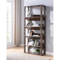 Walnut Brown 4-Shelf Bookcase A7165