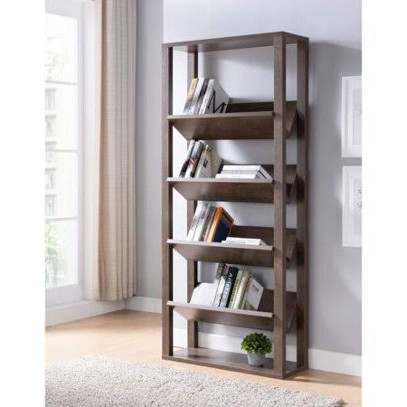 Walnut Brown 4-Shelf Bookcase A7165