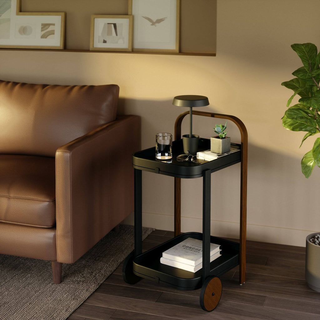 White-Natural Bar & Serving Cart N999