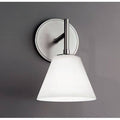 1-Light Armed Sconce Shine Opal Glass Architectural Bronze R403432
