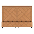 Queen Solid Wood Murphy Cabinet Bed Y43071