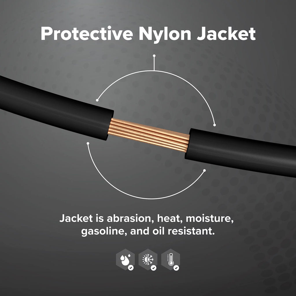 50 Feet 12 AWG Insulated Stranded Copper THHN THWN Wire Black P2130