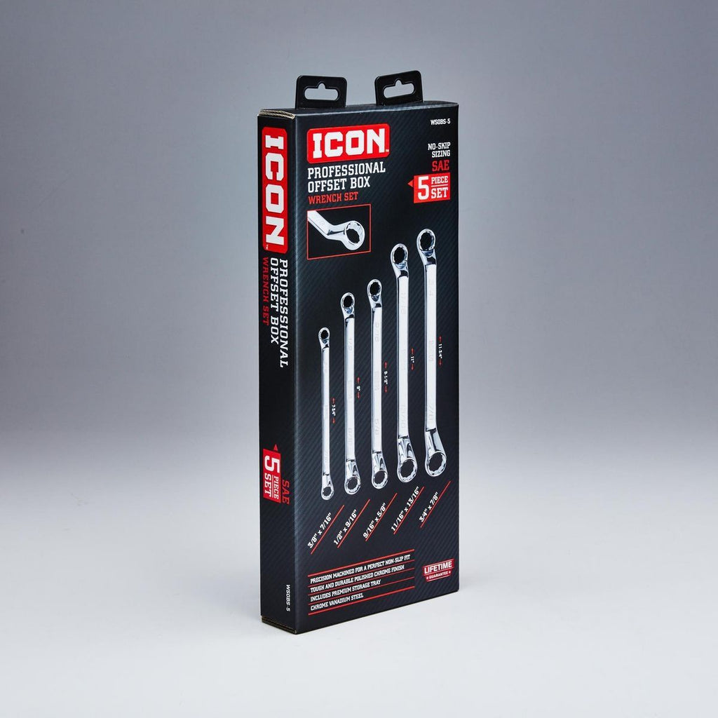 5 Piece SAE Offset Box Wrench Set F15945
