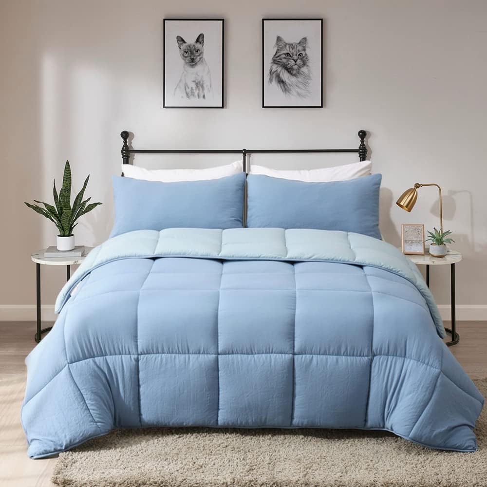 Reversible Down Alternative Comforter Set with Shams C5402