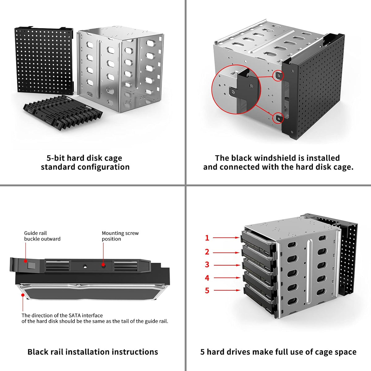 Stainless Steel Hard Drive Cage Rack C944