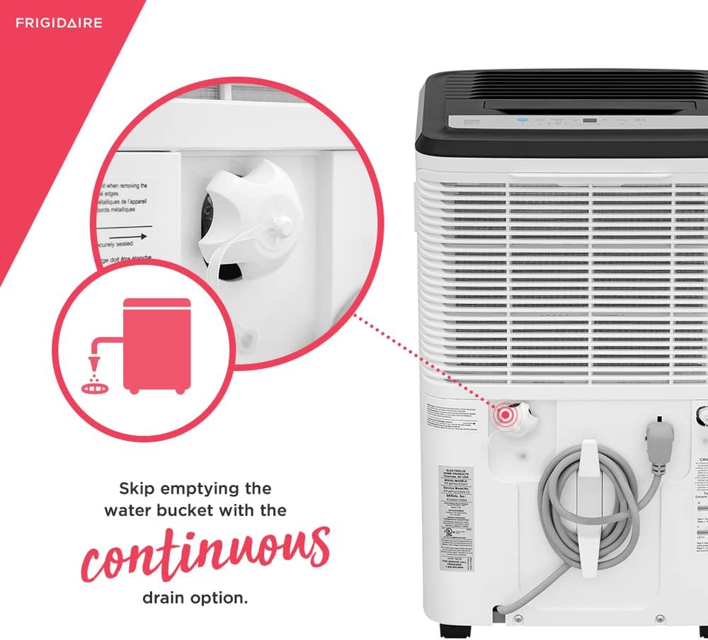 White 50 Pint Dehumidifier with Built In Pump J13479