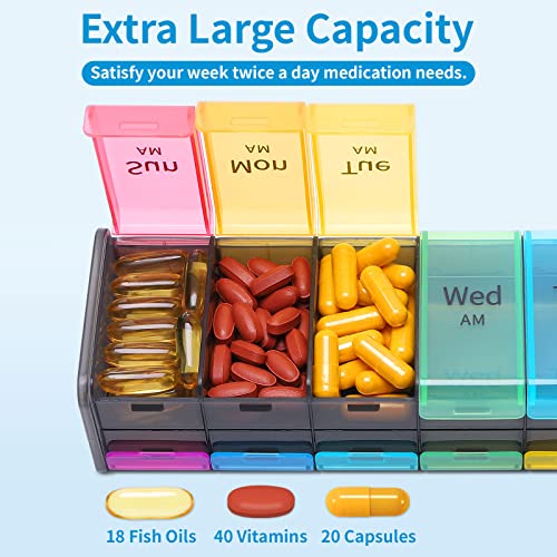 XL 7 Day Pill Organizer 2 Times a Day H985