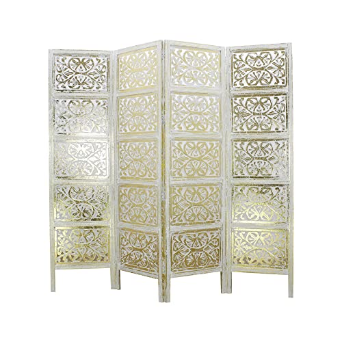 4 Panel Wooden Room Divider Screen D504