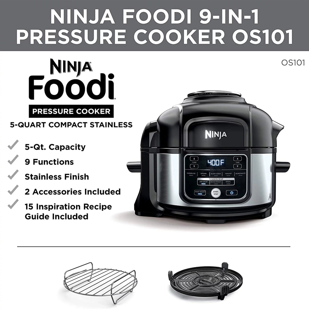 Silver 9 in 1 Pressure Cooker and Air Fryer F235