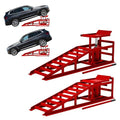 2 Pack Hydraulic Car Ramps 5T 10000lbs Low Profile Lift Height 11.61-16.21 Inches Q93442