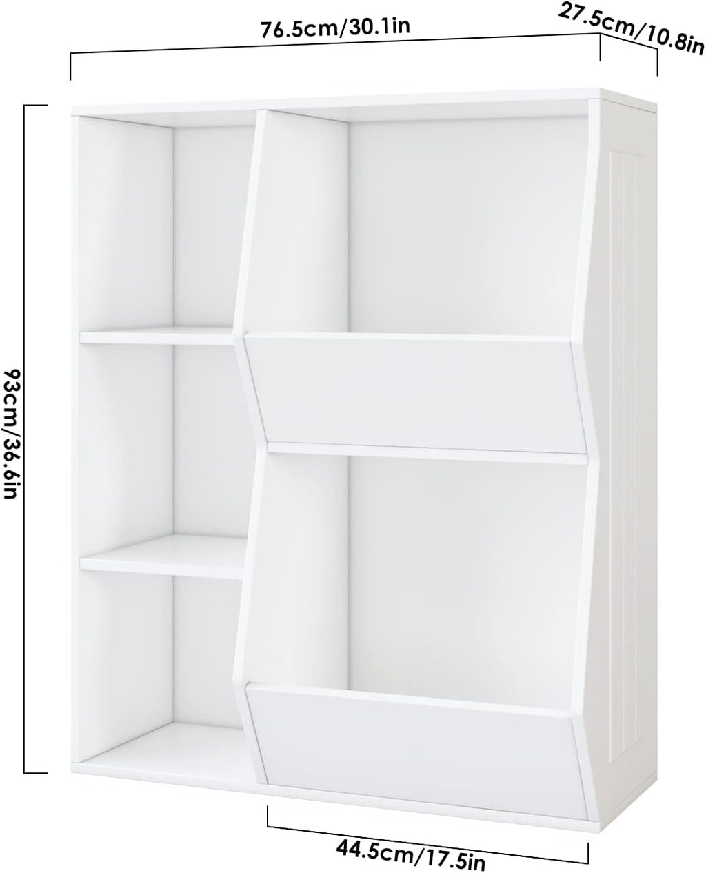 White 5 Cubby Toy Storage Organizer X683923
