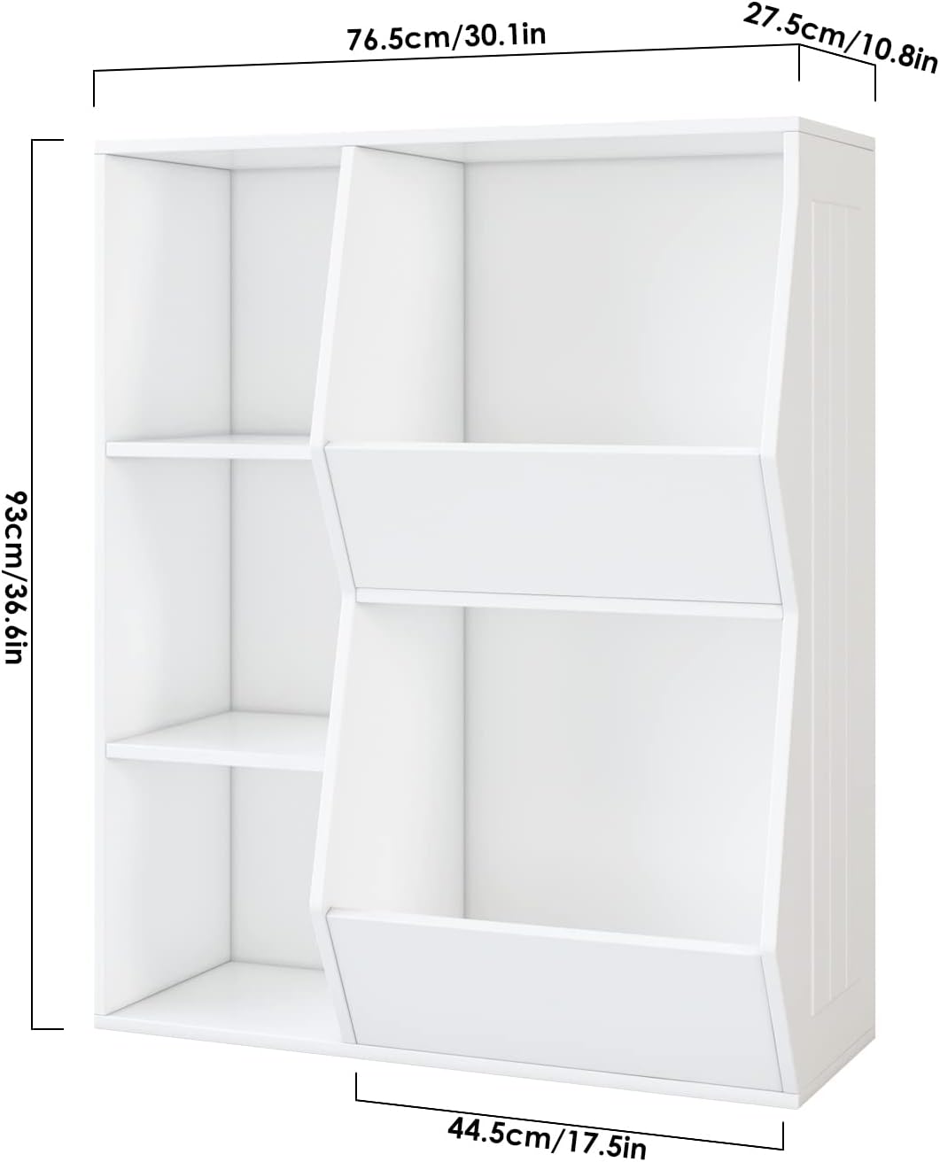 White 5 Cubby Toy Storage Organizer X683923