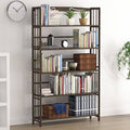 Brown Solid Wood Bookcase with Adjustable Shelf Q866560