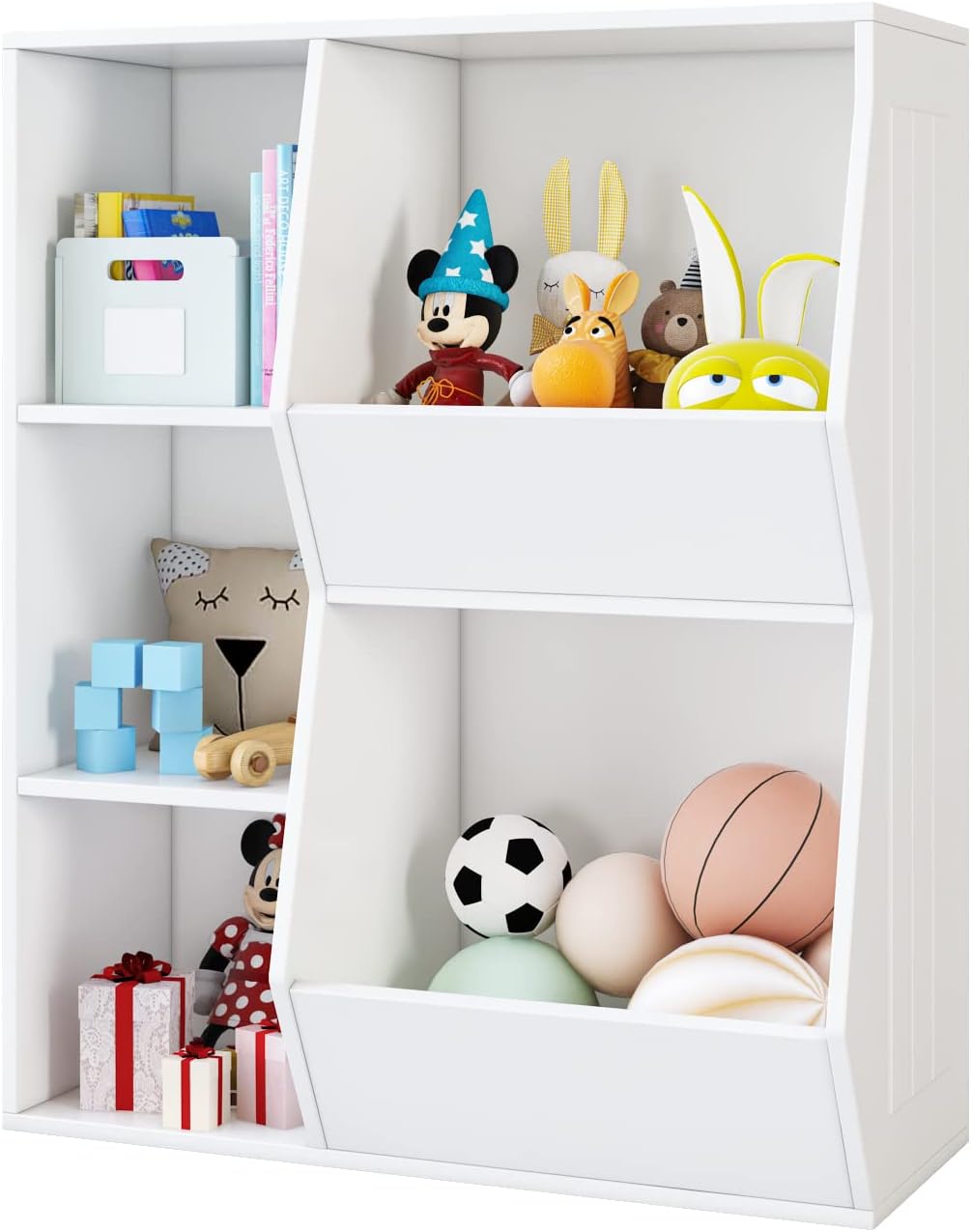 White 5 Cubby Toy Storage Organizer X683923