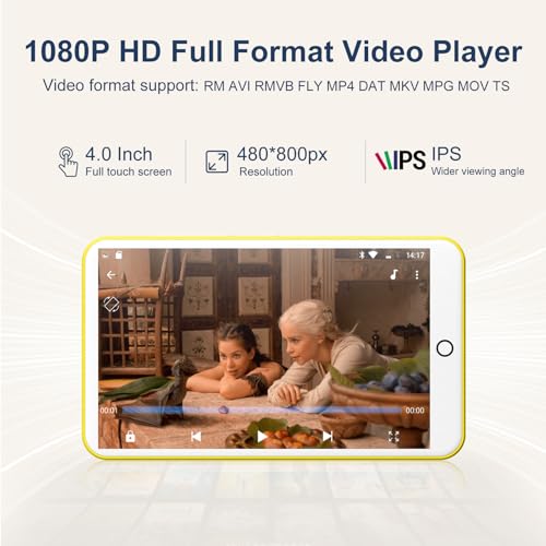 4.0" IPS Touch Screen Android MP3 Player with Bluetooth and WiFi G175