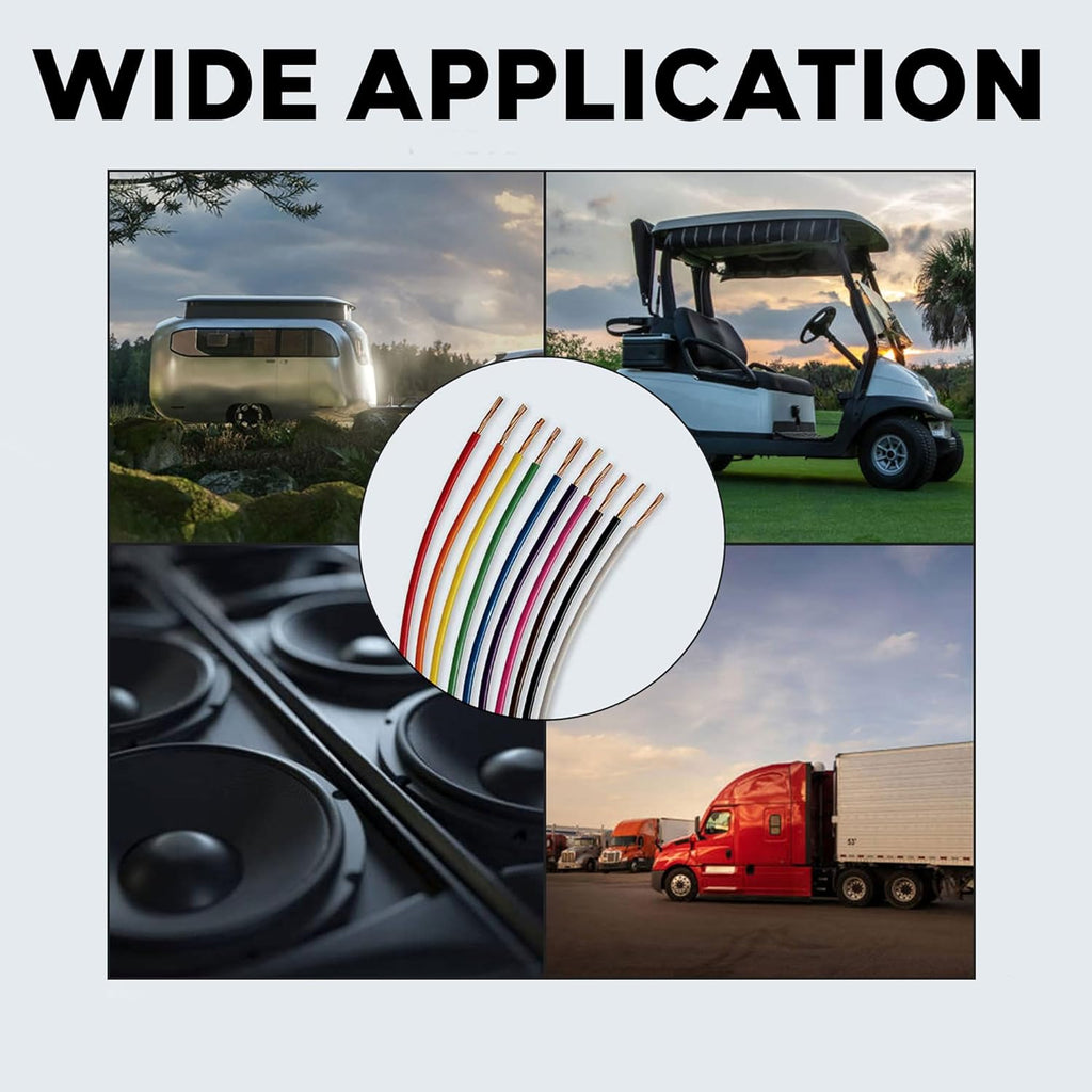 16-Gauge Automotive Primary Wire Bundle (100ft Each, Red & Black) J95747