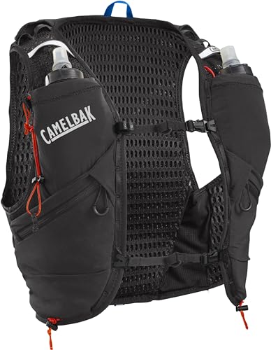 Black Large Racing Vest with Soft Flask Hydration S6581