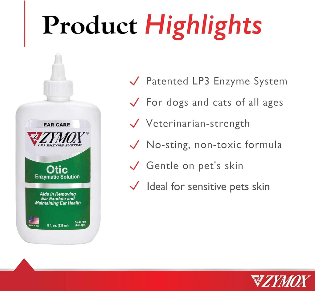 Zymox Otic Enzymatic Solution, 8oz V60051