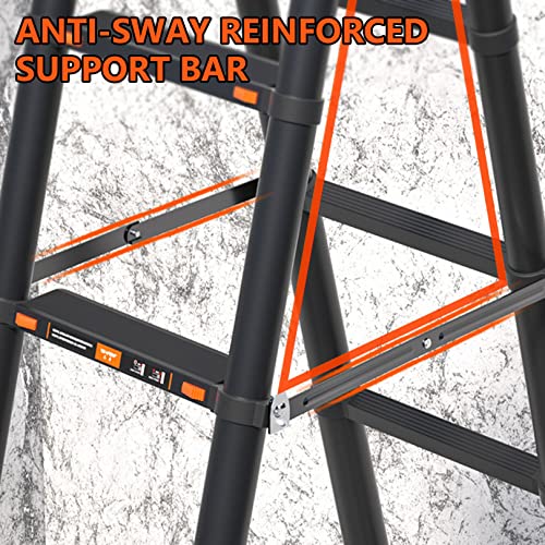 Telescoping Ladder with 2 Triangle Stabilizers, 330lbs Capacity V49462