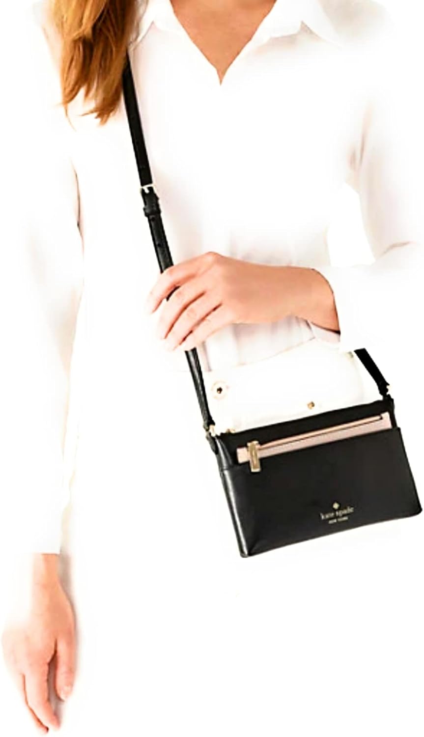 Black Leather Crossbody Bag Z787