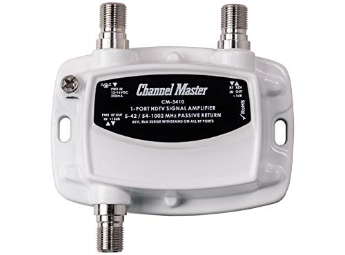 Ultra Mini 4 TV Antenna Amplifier with 4 Outputs, White U500