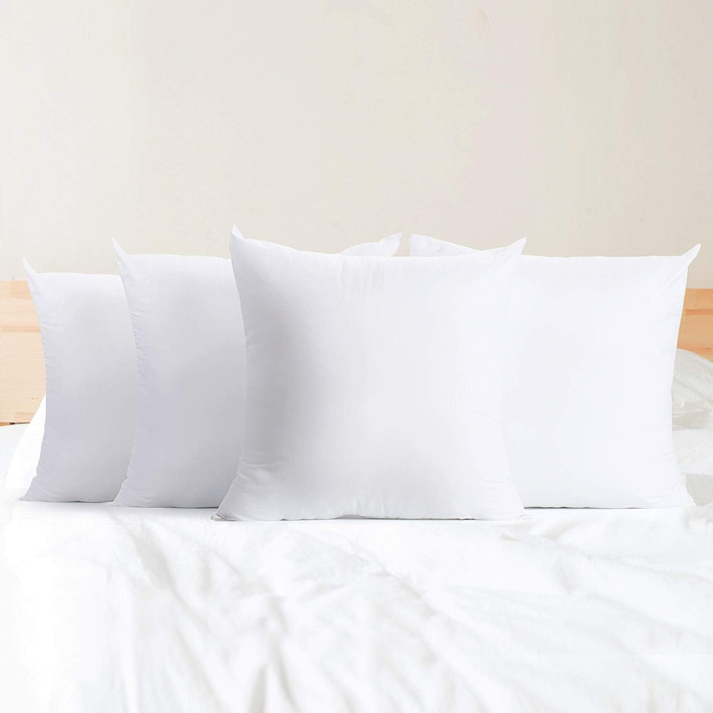 Pack of 4 Water Resistant Hypoallergenic Square Pillow Inserts Z744