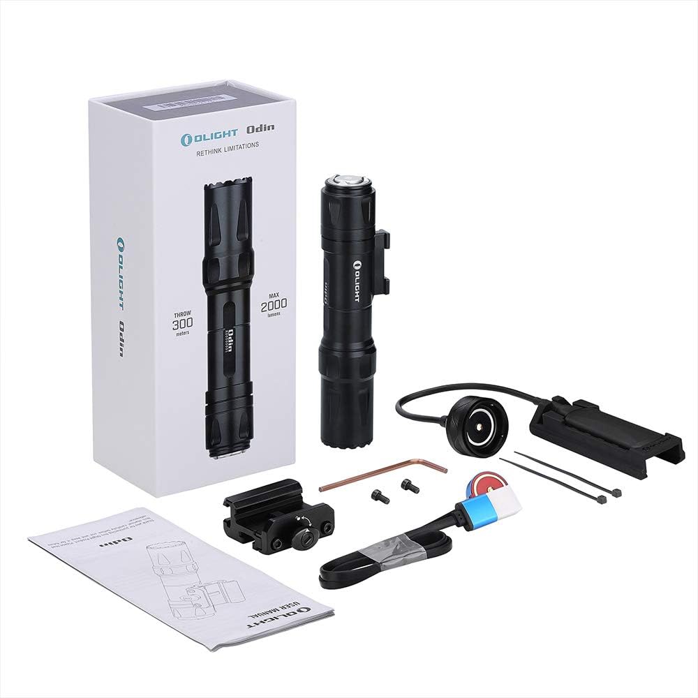 2000 Lumens Rechargeable Tactical Flashlight with Remote Pressure Switch Y602