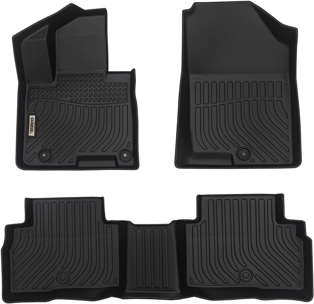 Black Floor Mats Liners Custom Fit Waterproof Q72581