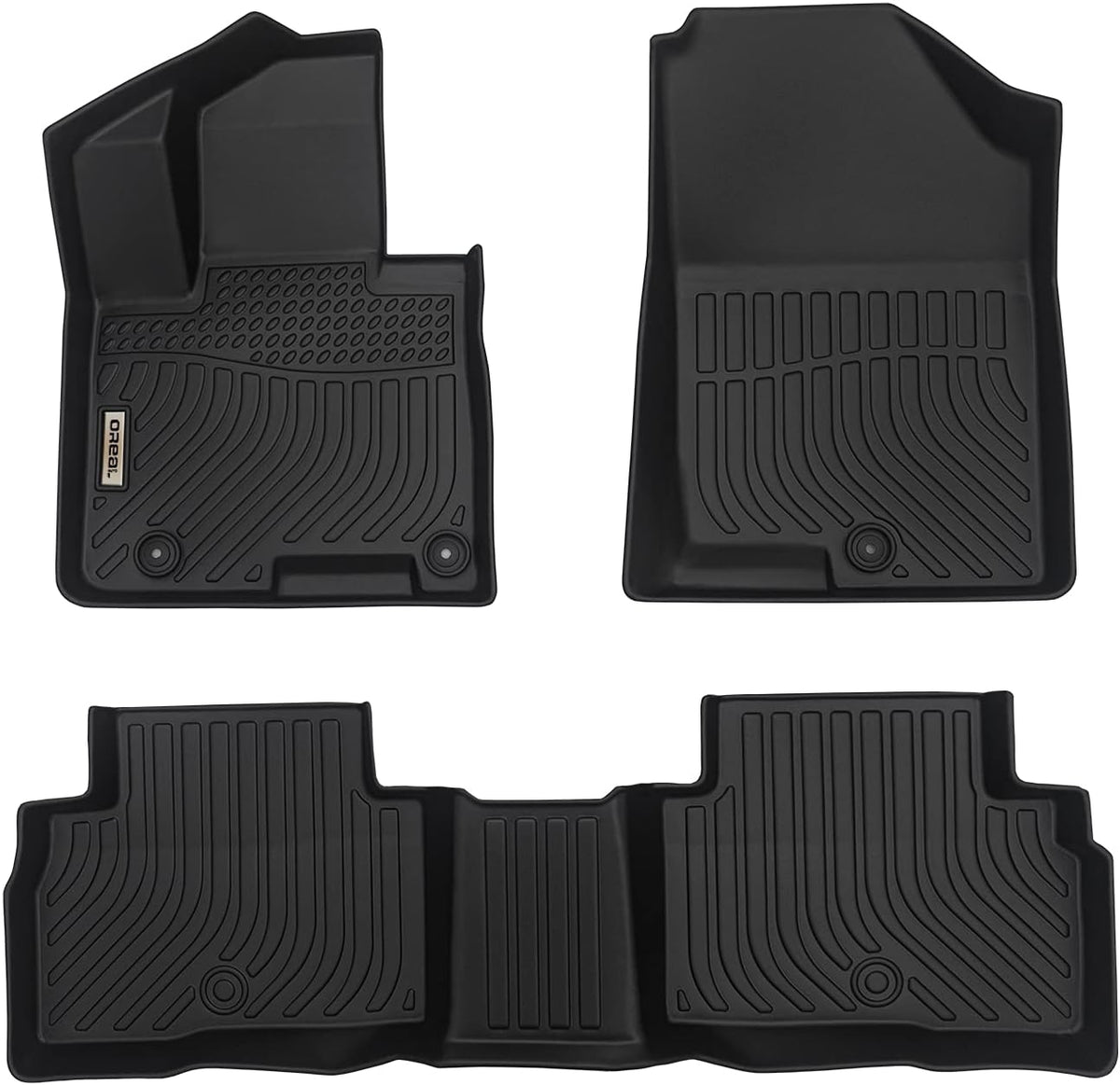 Black Floor Mats Liners Custom Fit Waterproof Q72581
