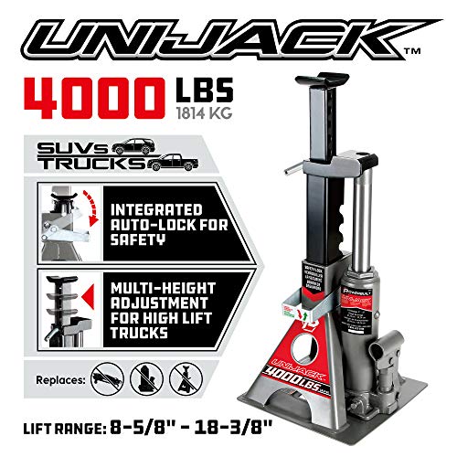 3 Ton Bottle Jack and Jack Stands with 6000 Pound Capacity R911