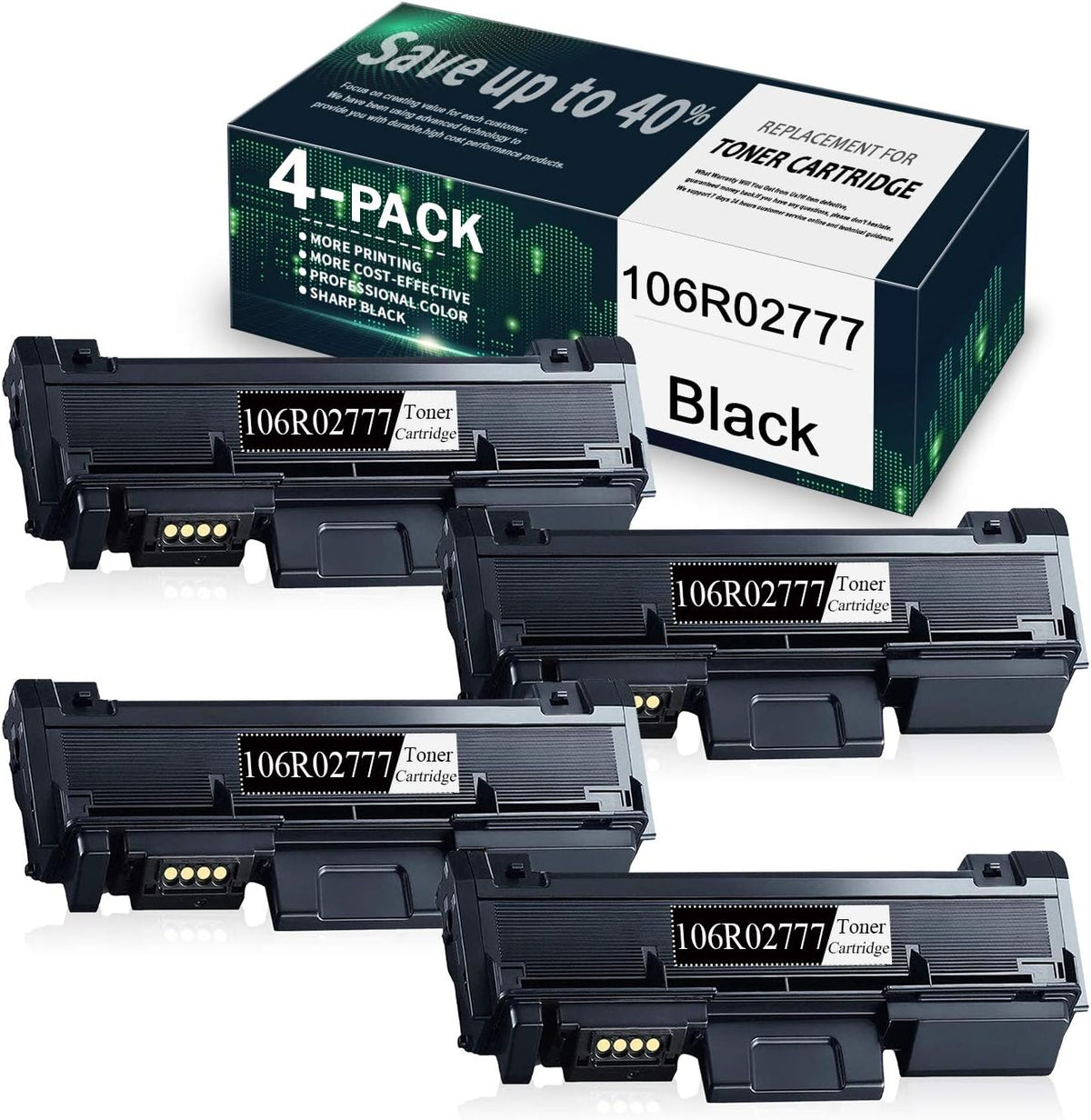 Black Compatible Toner Cartridge 4 Pack E980837