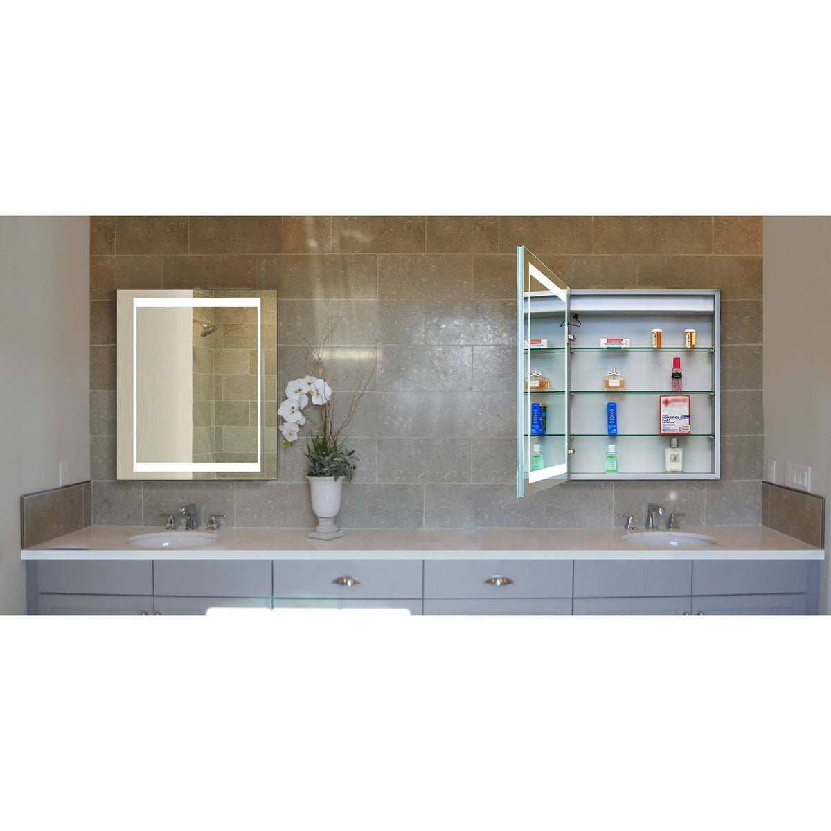 LED Mirrored Medicine Cabinet G8076