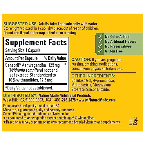 Ashwagandha Capsules 125mg, 60 Capsules (Pack of 2) I2135