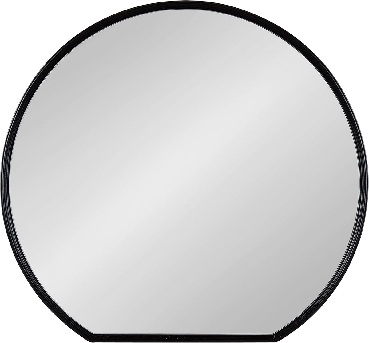 Black Flat Circle Wall Mirror B900