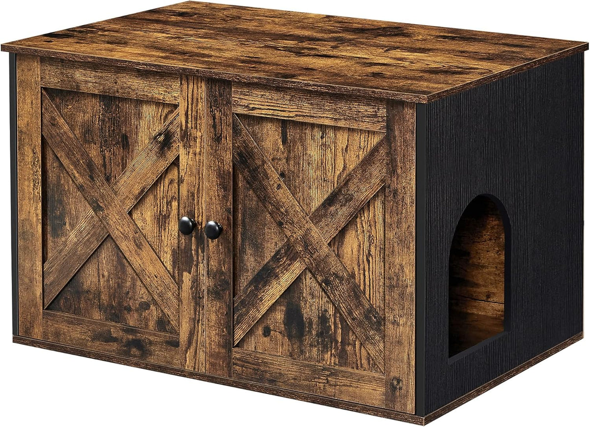 Rustic Brown Cat Litter Box Enclosure L5116