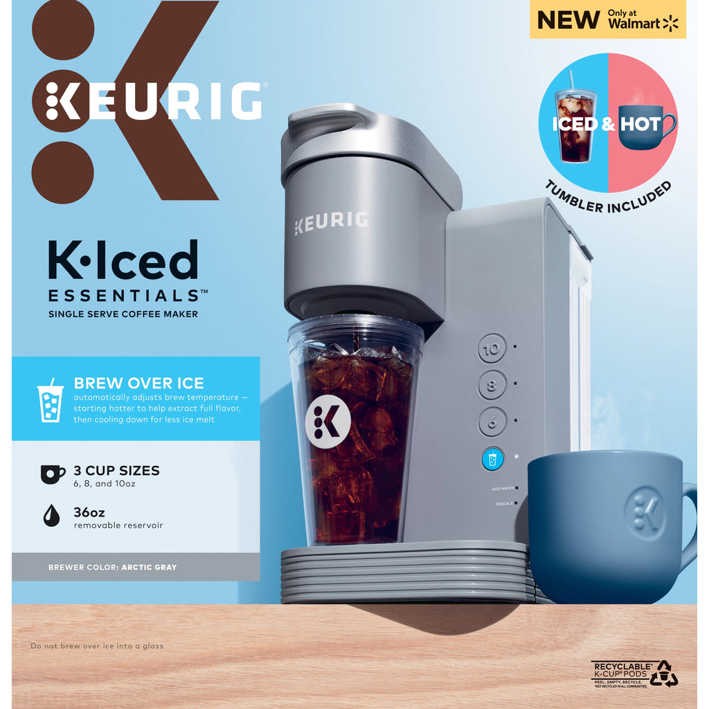 Gray Iced and Hot Single-Serve K-Cup Pod Coffee Maker G48657