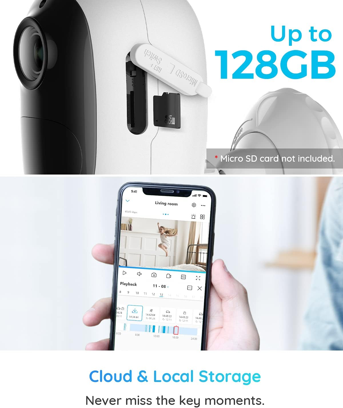 Wireless Solar Powered 1080P HD Security Camera with Night Vision P97213