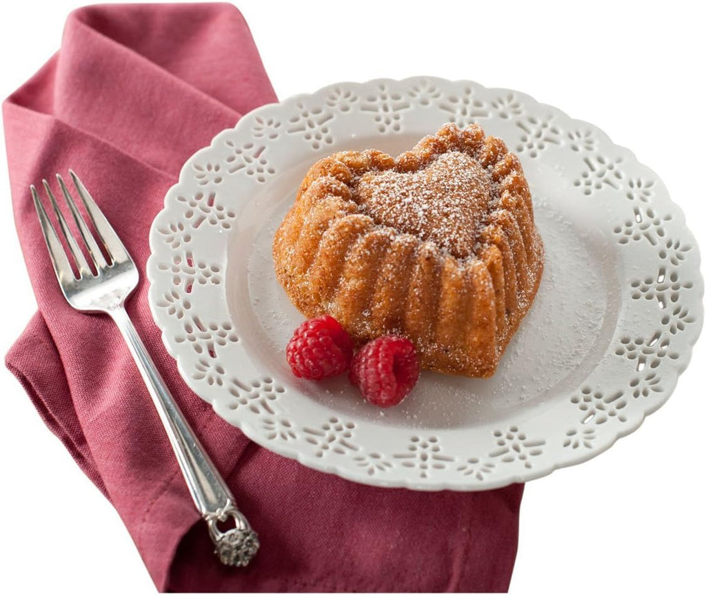Metallic Heart Cakelet Pan V7462